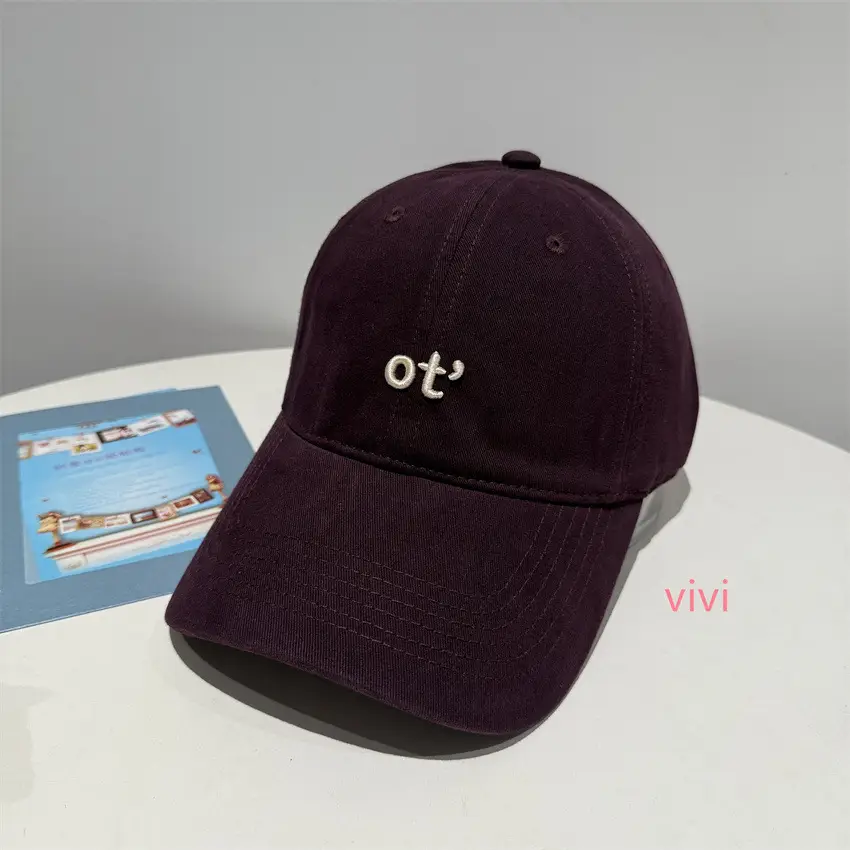 Korean Style Ot Embroidered Baseball Cap for Men Women - Image 4
