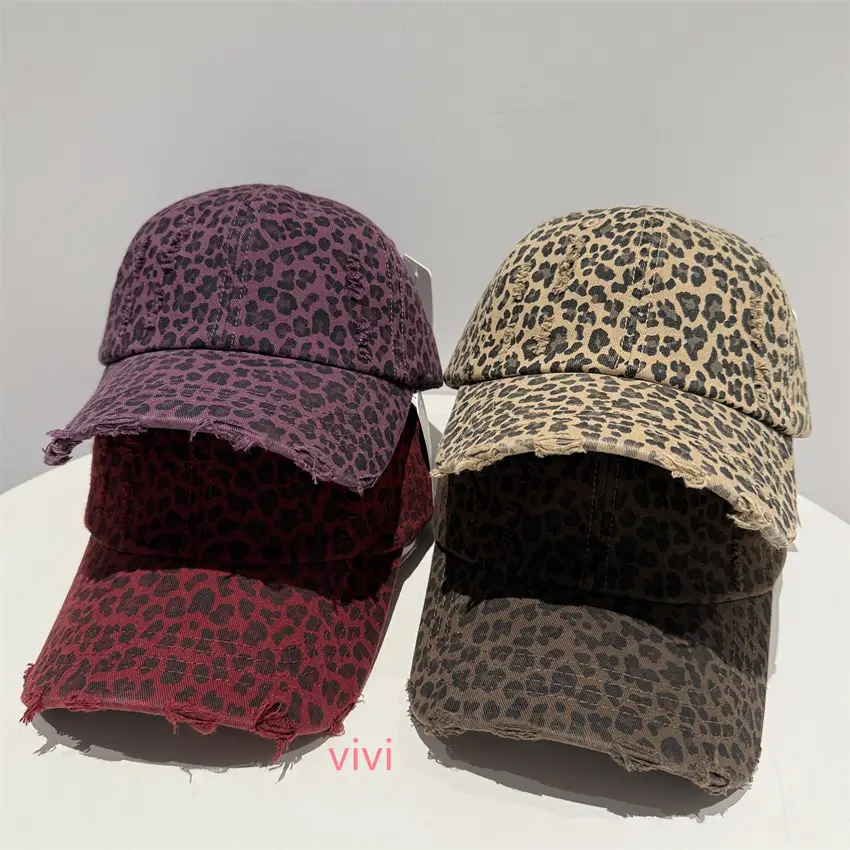 Leopard Print Soft Cap for Women Sun Protection Duckbill Cap - Image 9