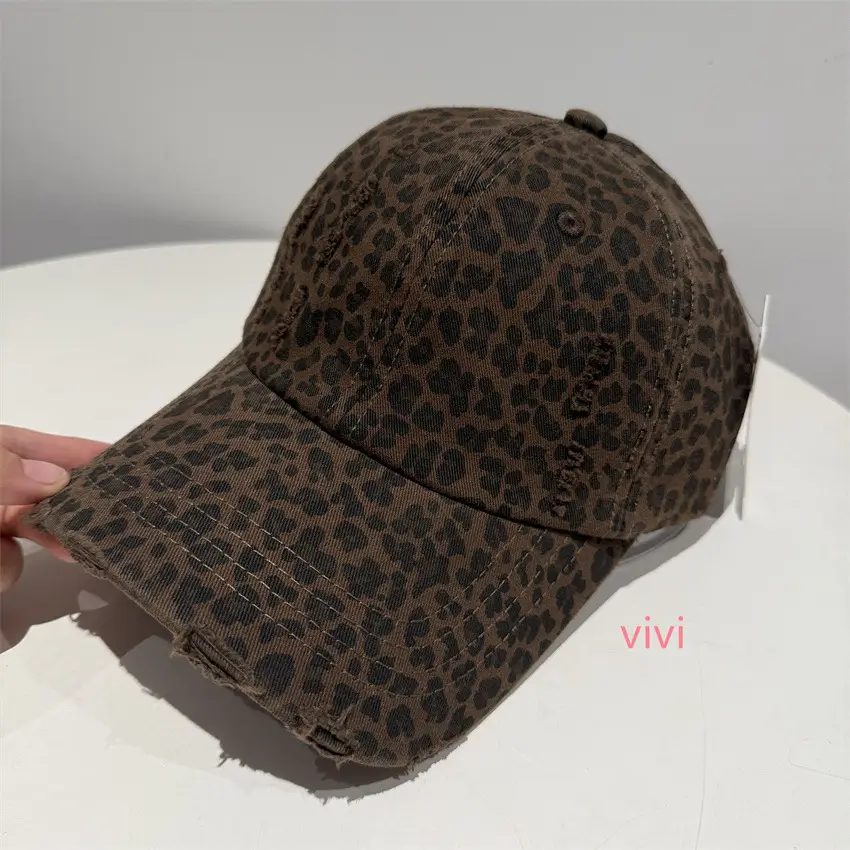 Leopard Print Soft Cap for Women Sun Protection Duckbill Cap - Image 2