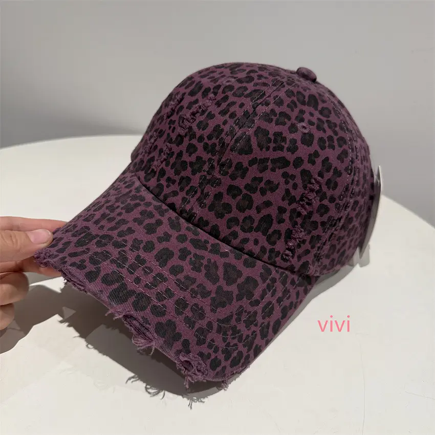 Leopard Print Soft Cap for Women Sun Protection Duckbill Cap - Image 3