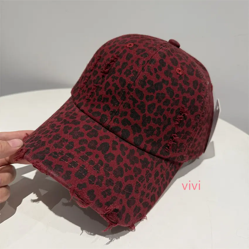 Leopard Print Soft Cap for Women Sun Protection Duckbill Cap - Image 4