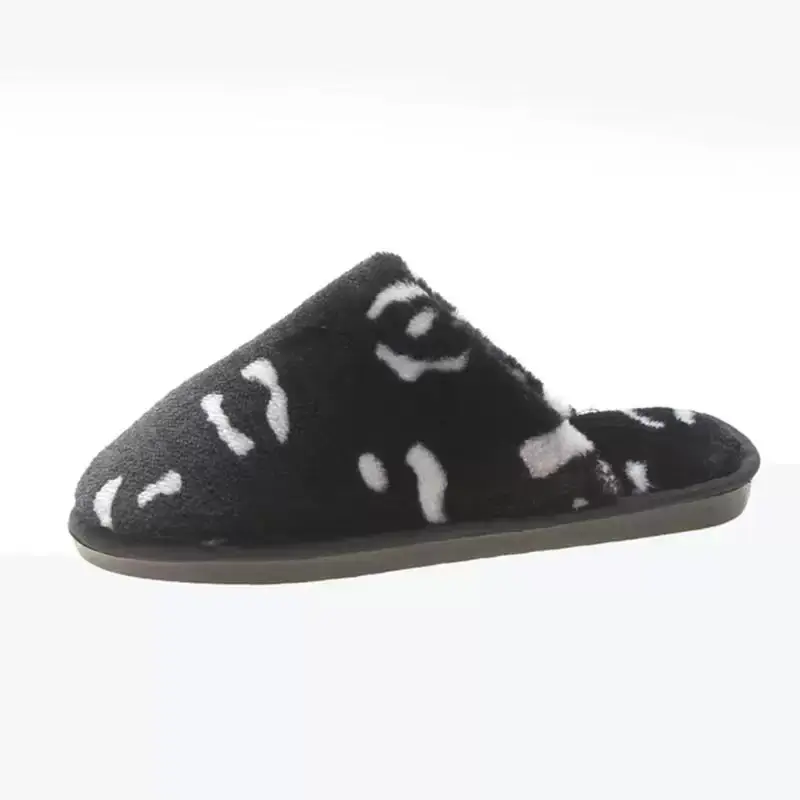 2025 New Home Cotton Slippers for Women Winter Ins K-Style Indoor Cotton Slippers Fleece-Lined Warm Couple Plush Slippers