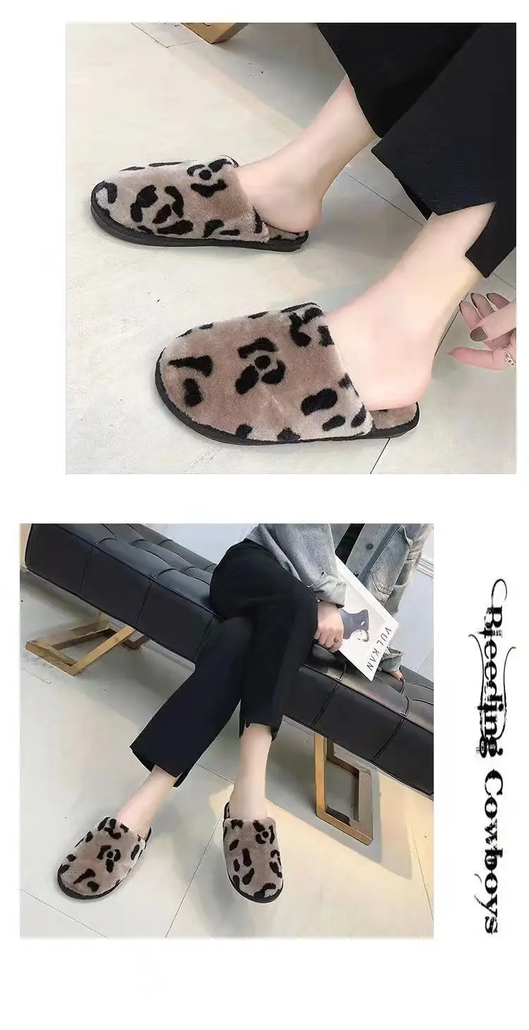 2025 New Home Cotton Slippers for Women Winter Ins K-Style Indoor Cotton Slippers Fleece-Lined Warm Couple Plush Slippers — feature 5
