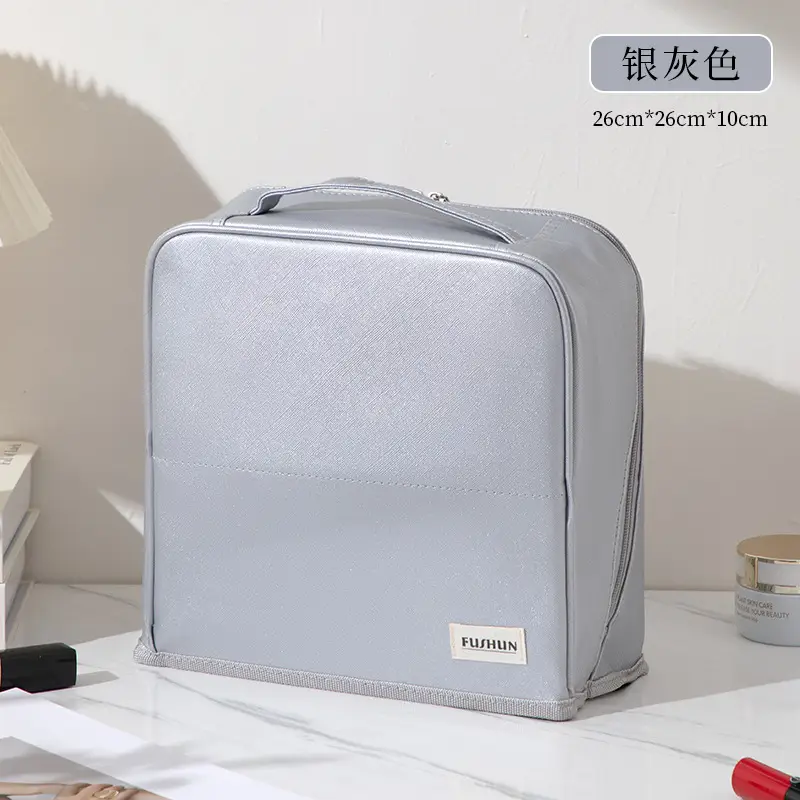 Black Waterproof Makeup Brush Storage Bag 23x22x7cm