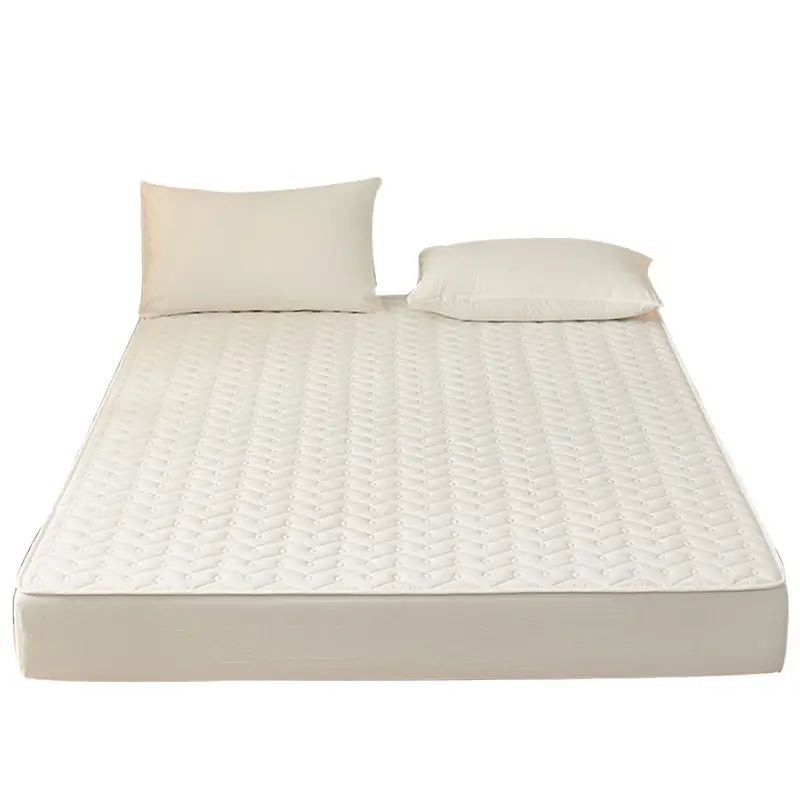 Class a Xinjiang Cotton Quilted Fitted Sheet, Pure Cotton, 100% Cotton, Full Coverage Bed Cover, Simmons Mattress Protector, Three-Piece Set
