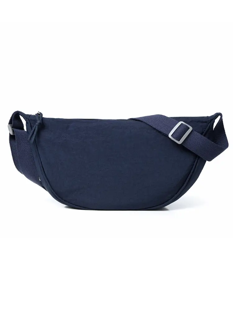 Black Adjustable Strap Fanny Bag for Men Women