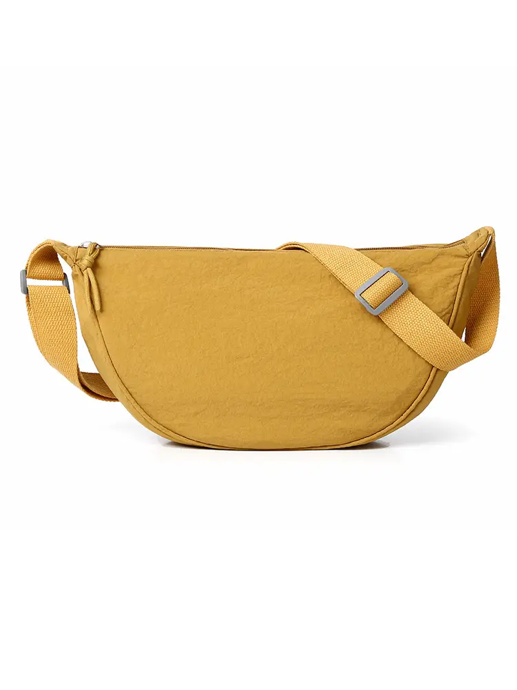 Black Adjustable Strap Fanny Bag for Men Women