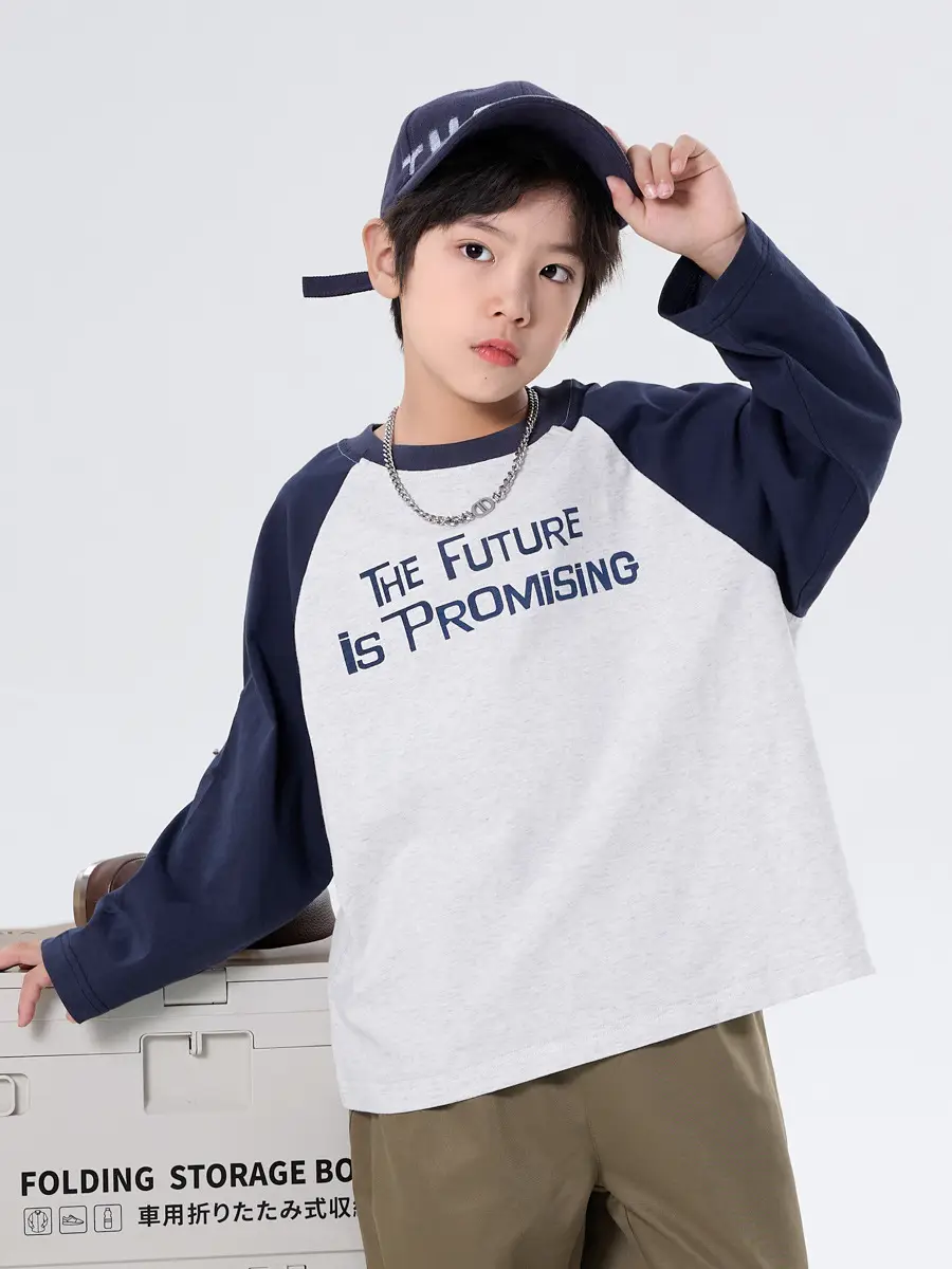 Children's Green Black Raglan Sleeve T-Shirt 2025