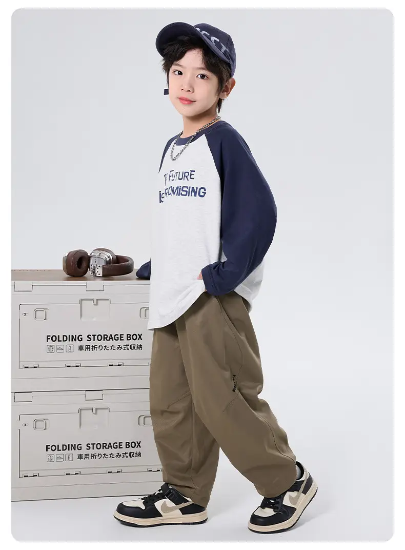 Children's Green Black Raglan Sleeve T-Shirt 2025 — feature 12