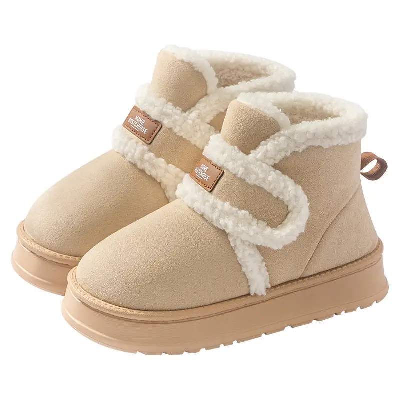 Snow Boots for Women's Winter Outer Wear 2025 New Thick-Soled Warm Fleece-Lined Thickeneded Fur Bag Heel Anti-Slip Cotton Slippers - Image 8
