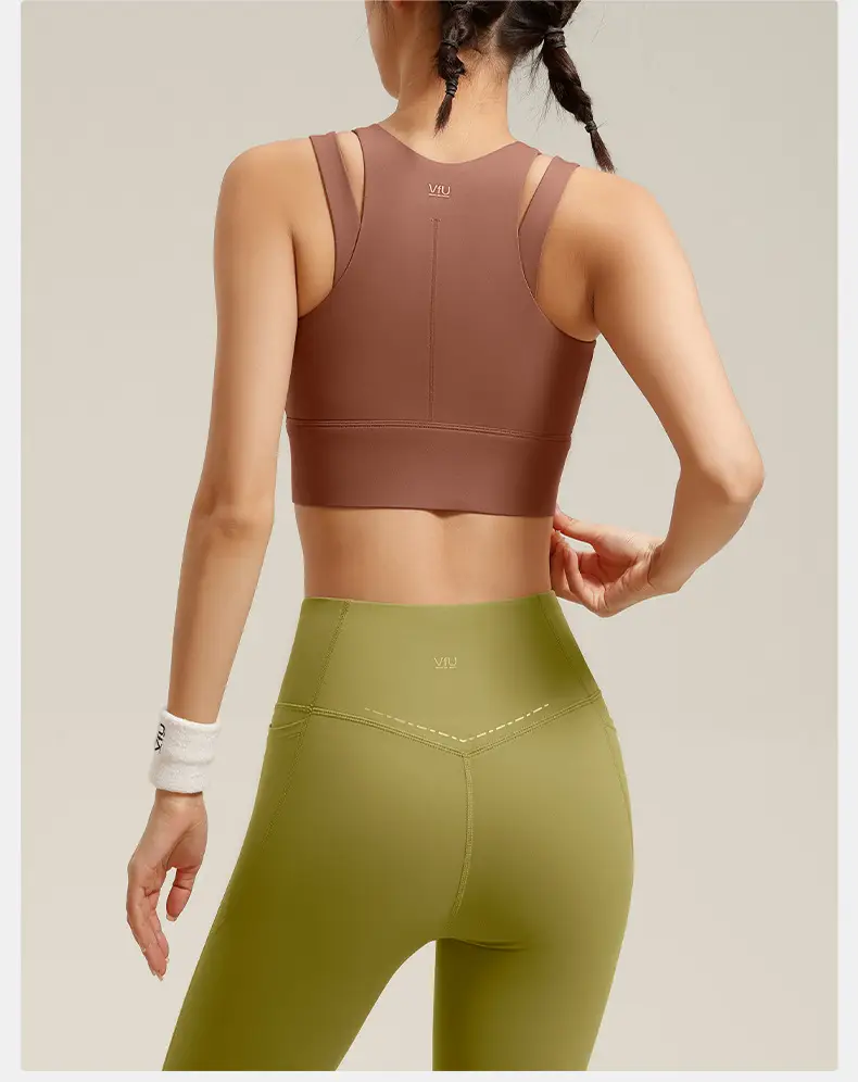 Front Zipper Large Size Sports Vest Women's High-Intensity Outer Wear Secondary Breast Bra Running Fitness Anti-Vibration Underwear — feature 24