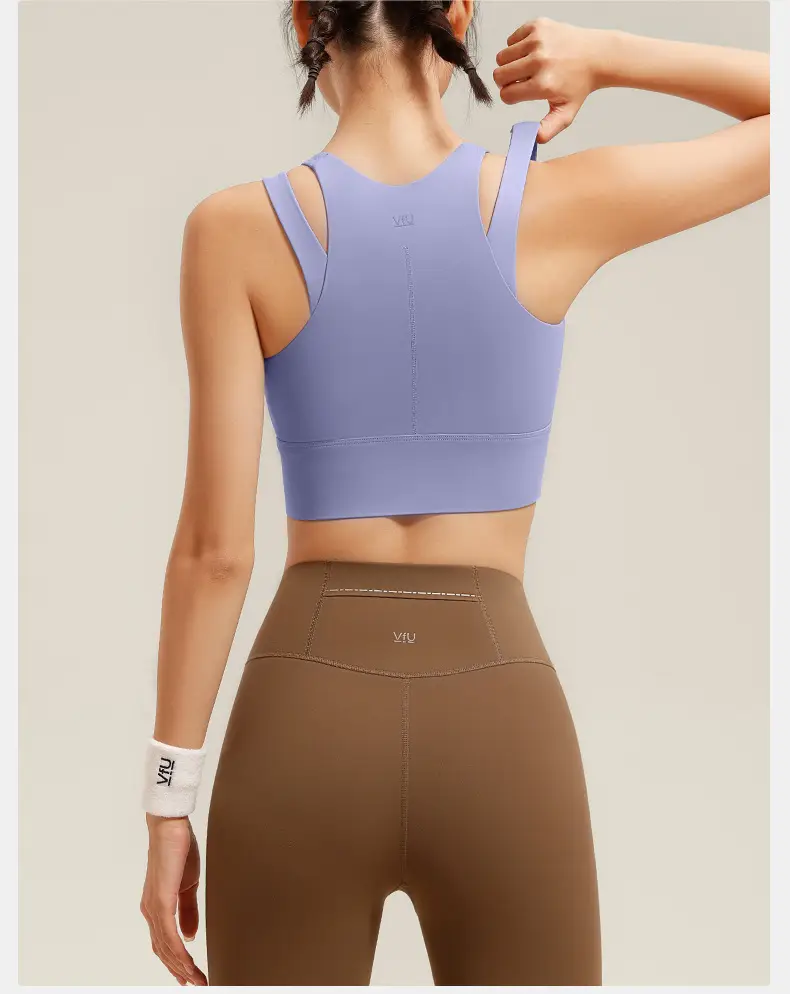 Front Zipper Large Size Sports Vest Women's High-Intensity Outer Wear Secondary Breast Bra Running Fitness Anti-Vibration Underwear — feature 35