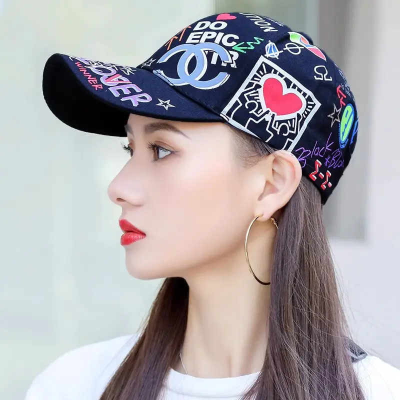 Printed Baseball Cap with Smiley Face for Men Women — feature 12