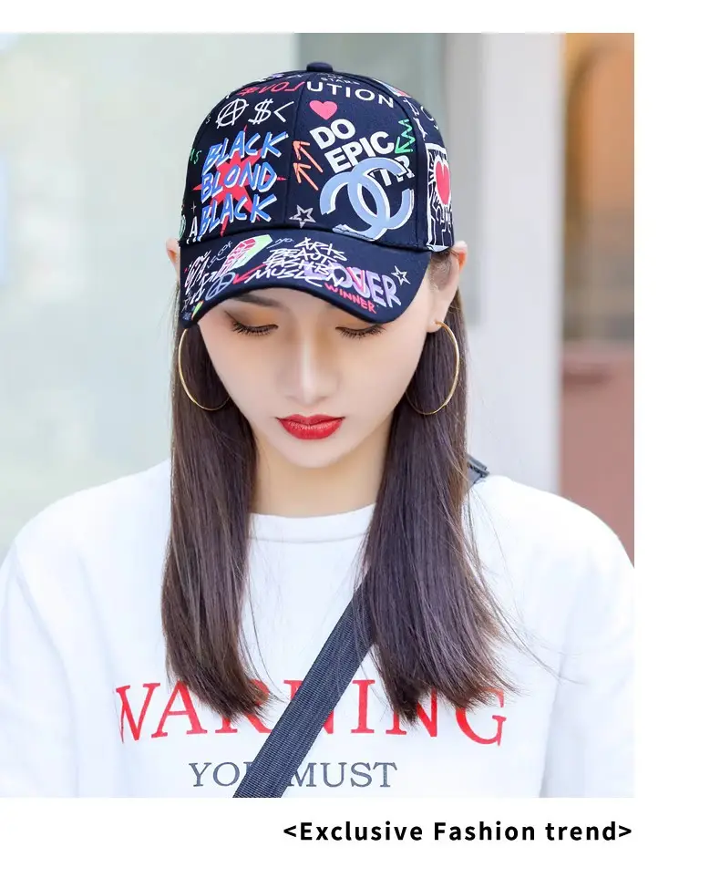 Printed Baseball Cap with Smiley Face for Men Women — feature 7