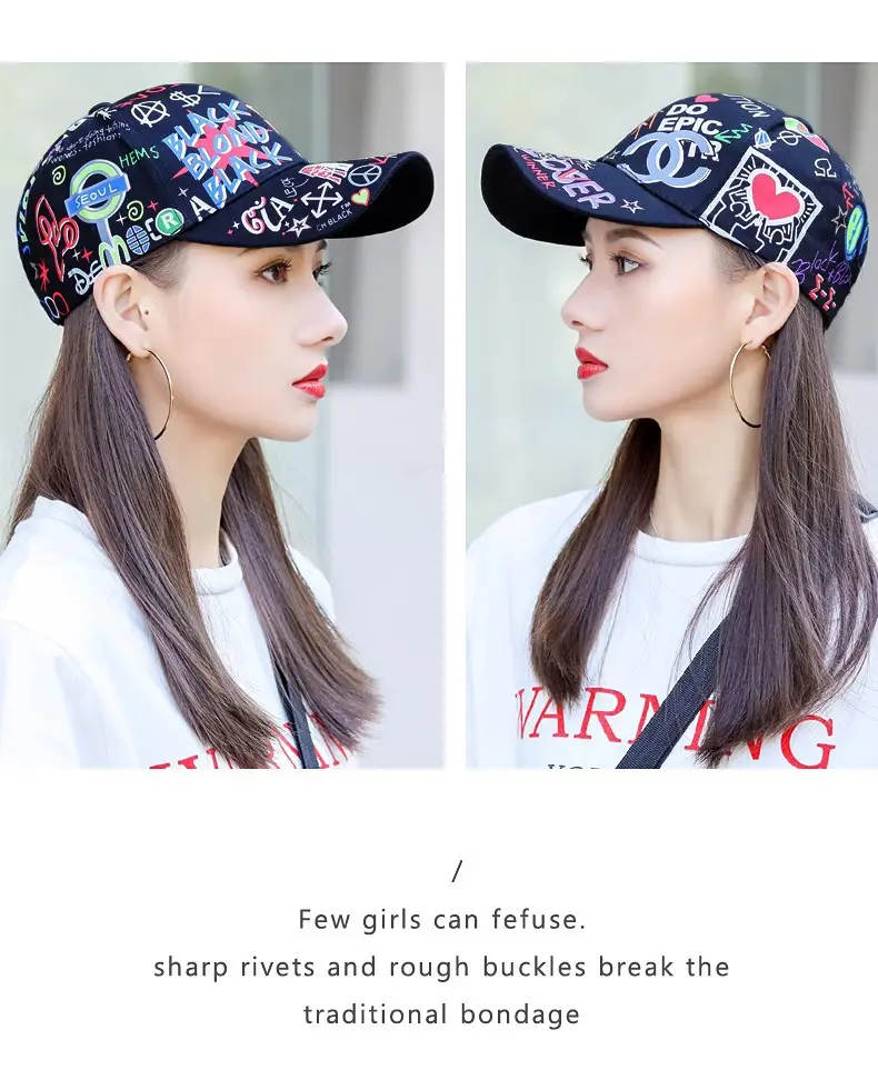 Printed Baseball Cap with Smiley Face for Men Women — feature 8