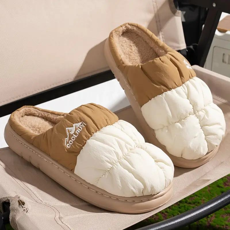 Autumn and Winter Cotton Slippers for Men and Women Indoor Home Outdoor Thick Sole Plus Velvet Thickened Warm Outer Cotton Shoes Wholesale - Image 7