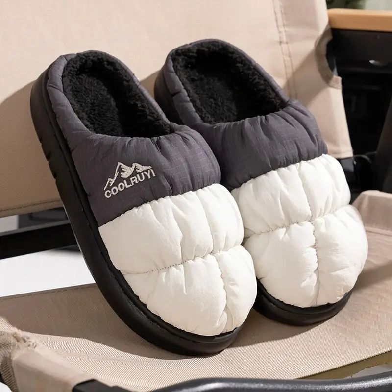 Autumn and Winter Cotton Slippers for Men and Women Indoor Home Outdoor Thick Sole Plus Velvet Thickened Warm Outer Cotton Shoes Wholesale - Image 8