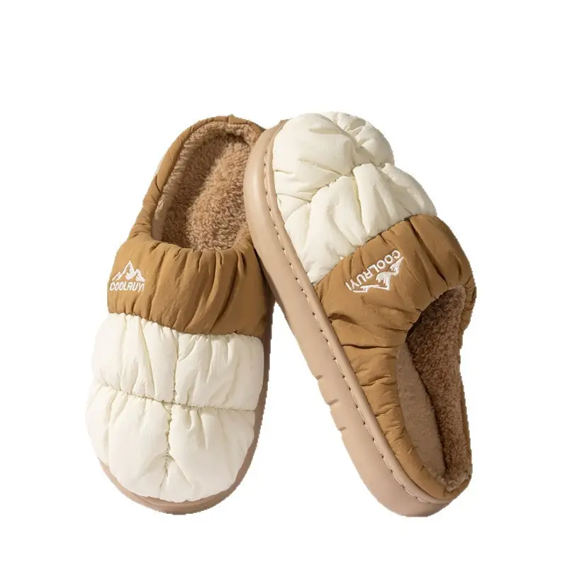Autumn and Winter Cotton Slippers for Men and Women Indoor Home Outdoor Thick Sole Plus Velvet Thickened Warm Outer Cotton Shoes Wholesale - Image 9