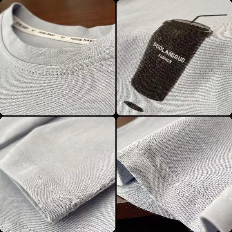 2025 Cotton Long Sleeve T-Shirt for Boys Girls White — feature 4