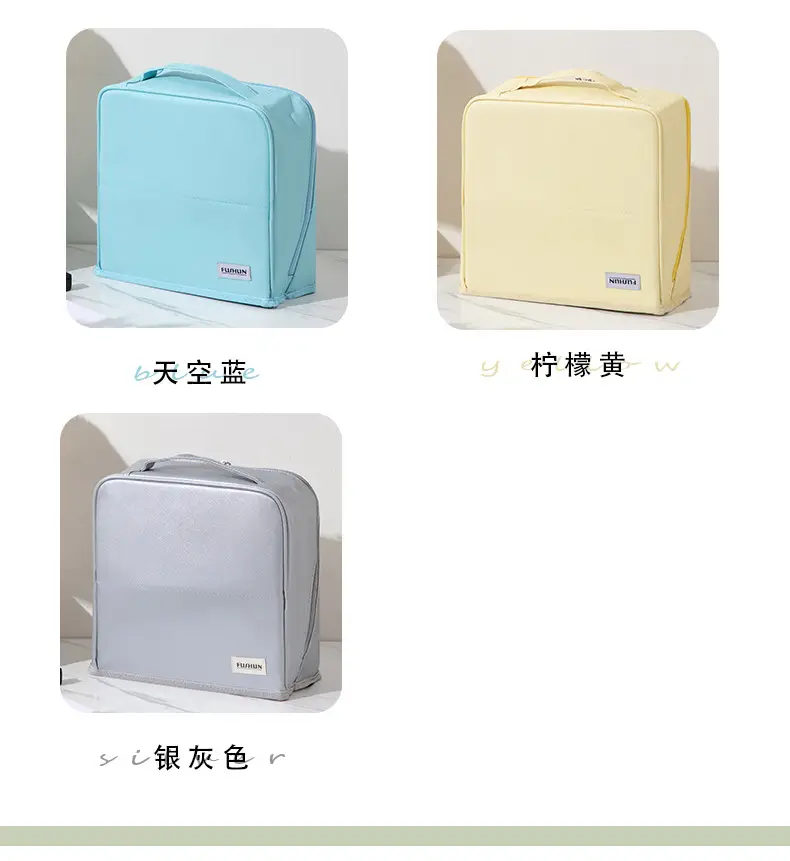 Women Travel Makeup Brush Storage Bag White 26x10cm — feature 6