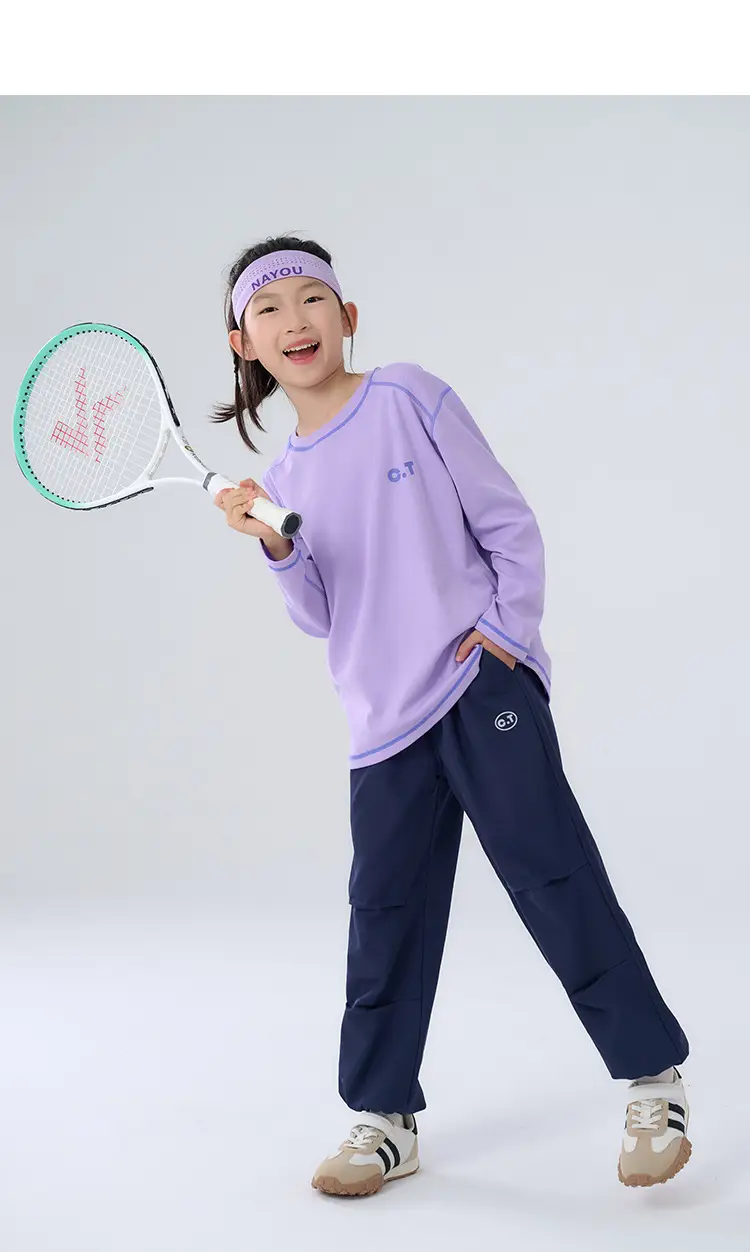 Infrared Heating Cotton Boys Girls T-Shirt Antibacterial — feature 23