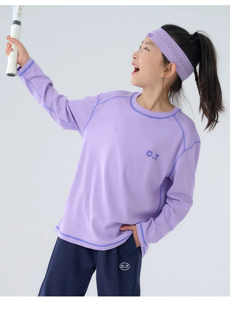Infrared Heating Cotton Boys Girls T-Shirt Antibacterial — feature 24