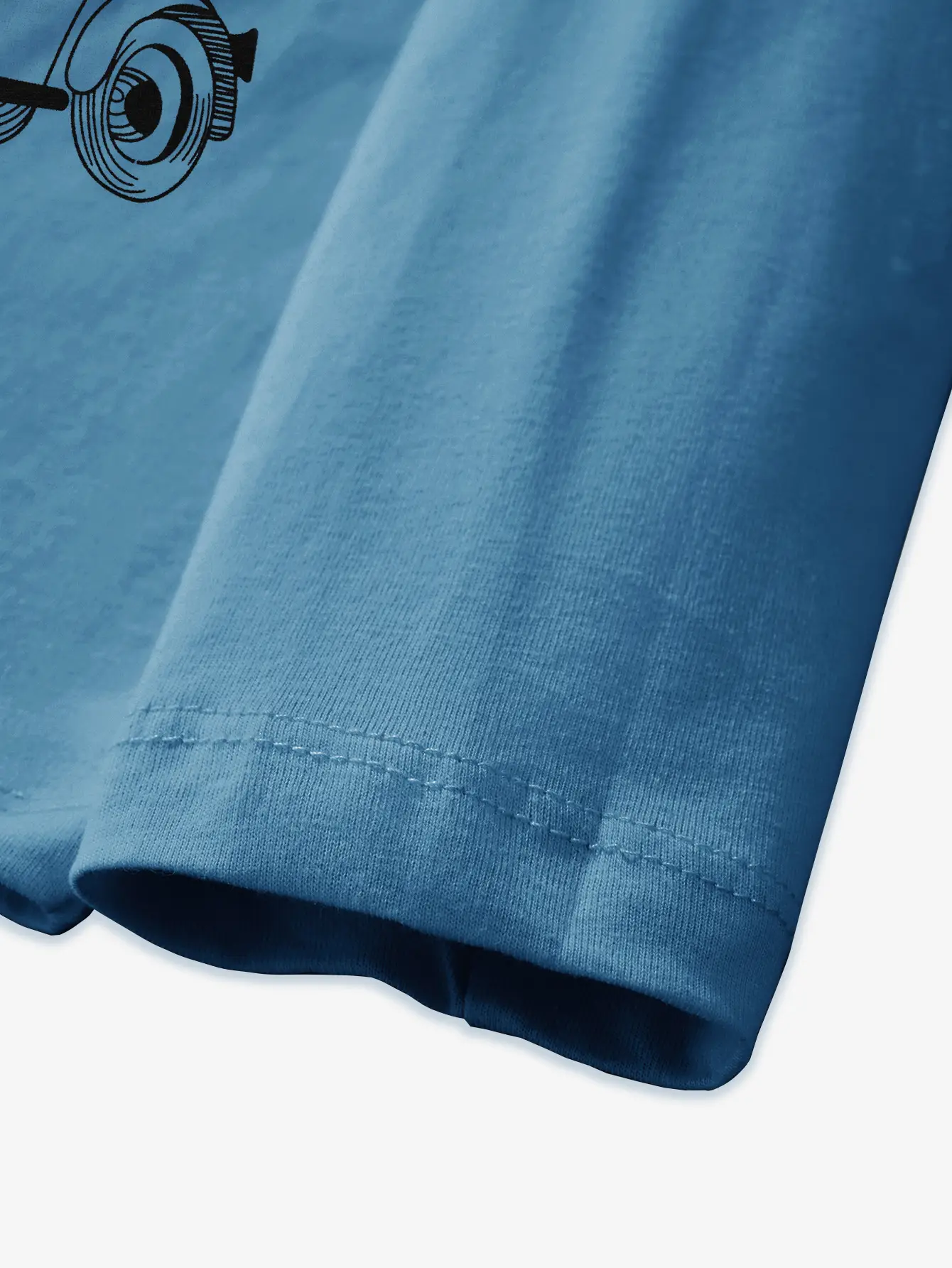 Blue Car Print Long Sleeve Kids T-Shirt Round Neck Cotton - Image 6