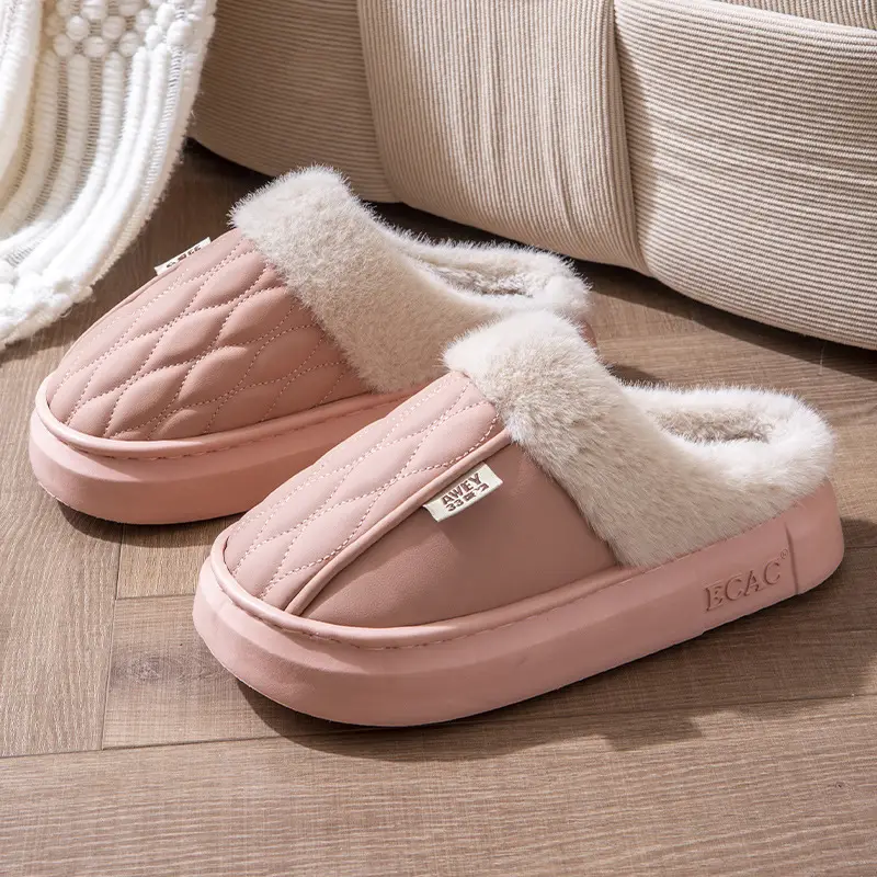 Women Waterproof Cotton Slippers Autumn Winter 2025
