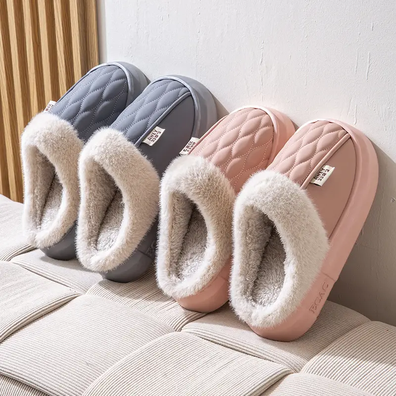 Women Waterproof Cotton Slippers Autumn Winter 2025
