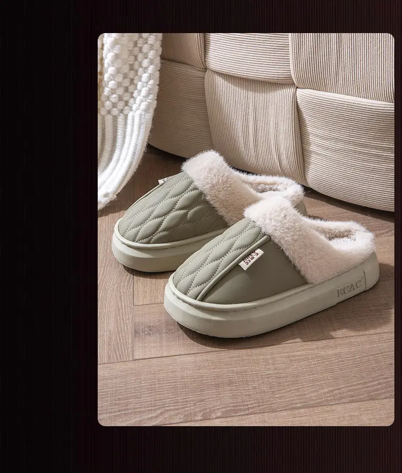 Women Waterproof Cotton Slippers Autumn Winter 2025 — feature 14