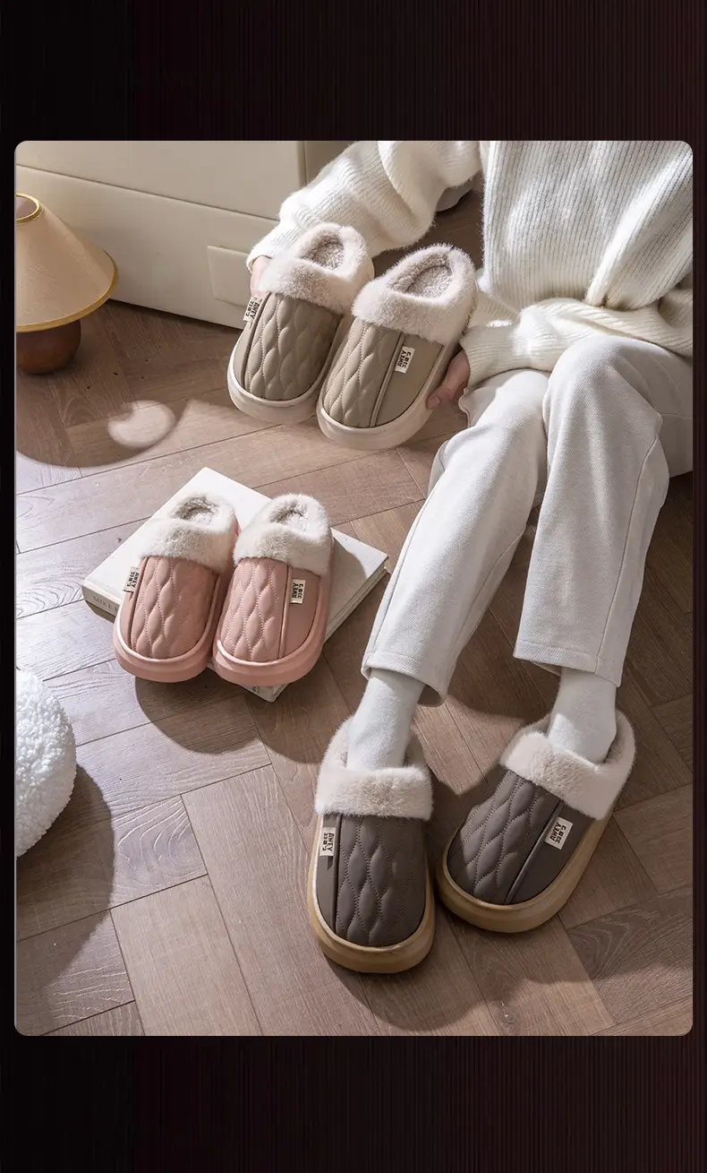 Women Waterproof Cotton Slippers Autumn Winter 2025 — feature 17