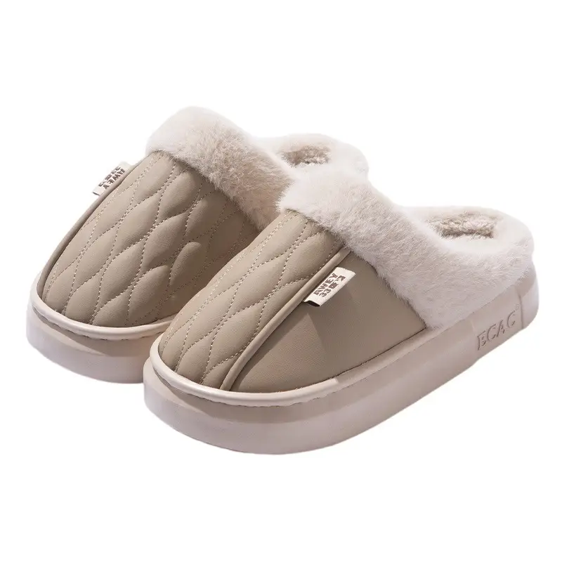 Women Waterproof Cotton Slippers Autumn Winter 2025