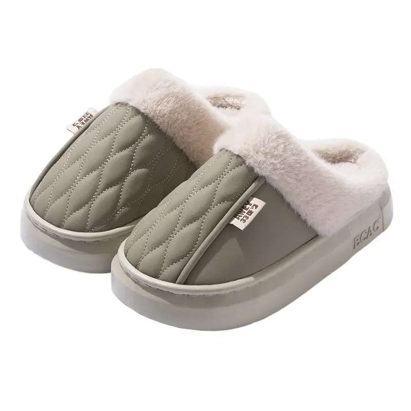 Women Waterproof Cotton Slippers Autumn Winter 2025