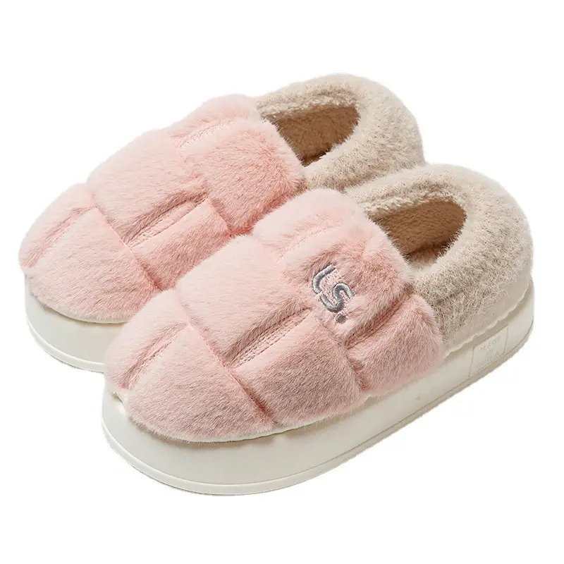 New Style Fleece Lined Winter Slippers for Women