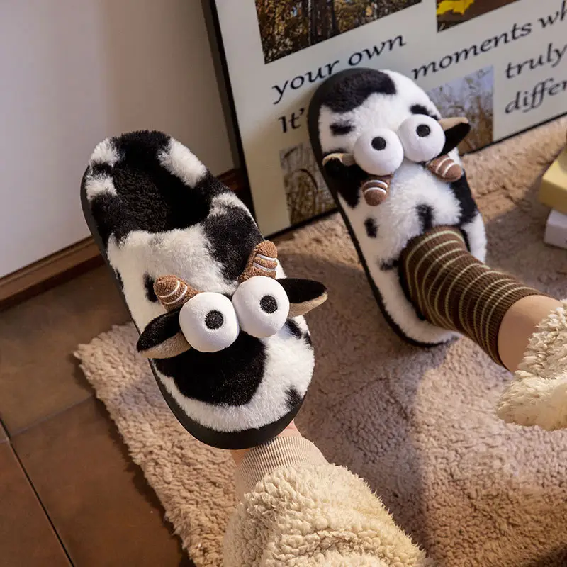Cute Fleece Lined Deer Slippers for Kids Autumn Winter - Image 4