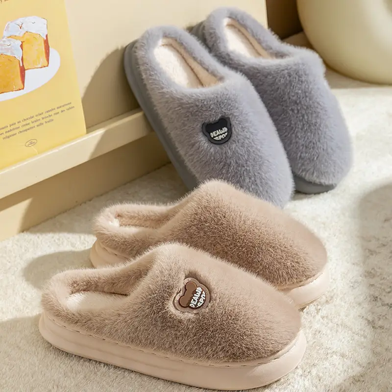 Autumn Winter Cotton Slippers for Men Women Non-Slip Comfortable - Image 7