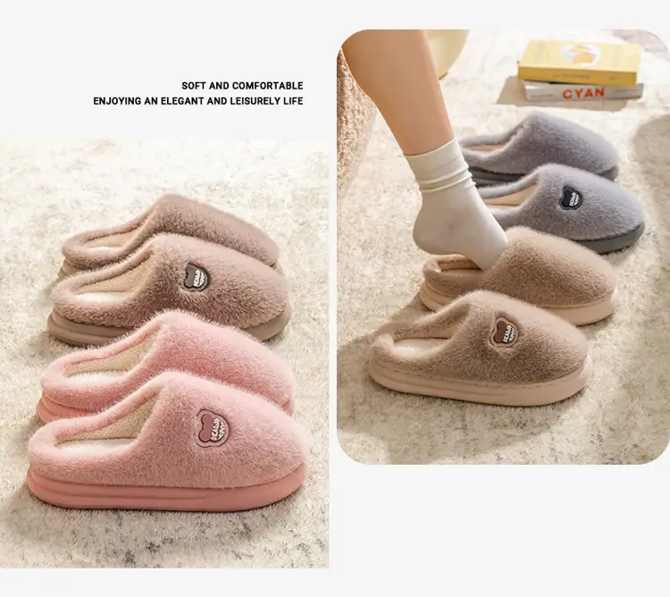 Autumn Winter Cotton Slippers for Men Women Non-Slip Comfortable — feature 27