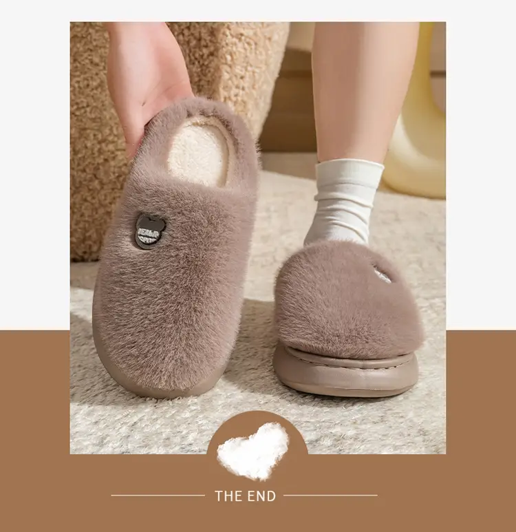 Autumn Winter Cotton Slippers for Men Women Non-Slip Comfortable — feature 30