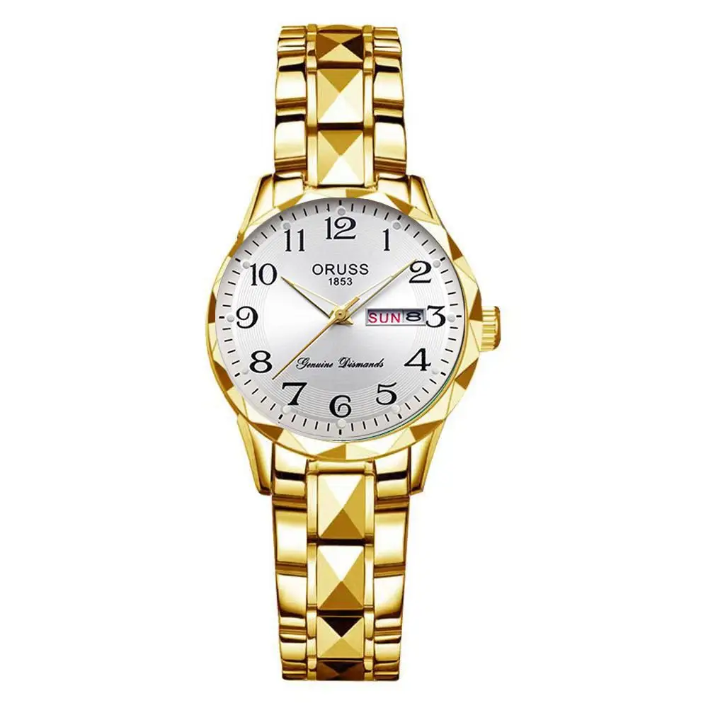 Dropshipping Popular Digital Watch for Middle-Aged and Elderly Women, Simple Ladies Watch with Steel Band, Calendar, Waterproof Quartz Watch — feature 5