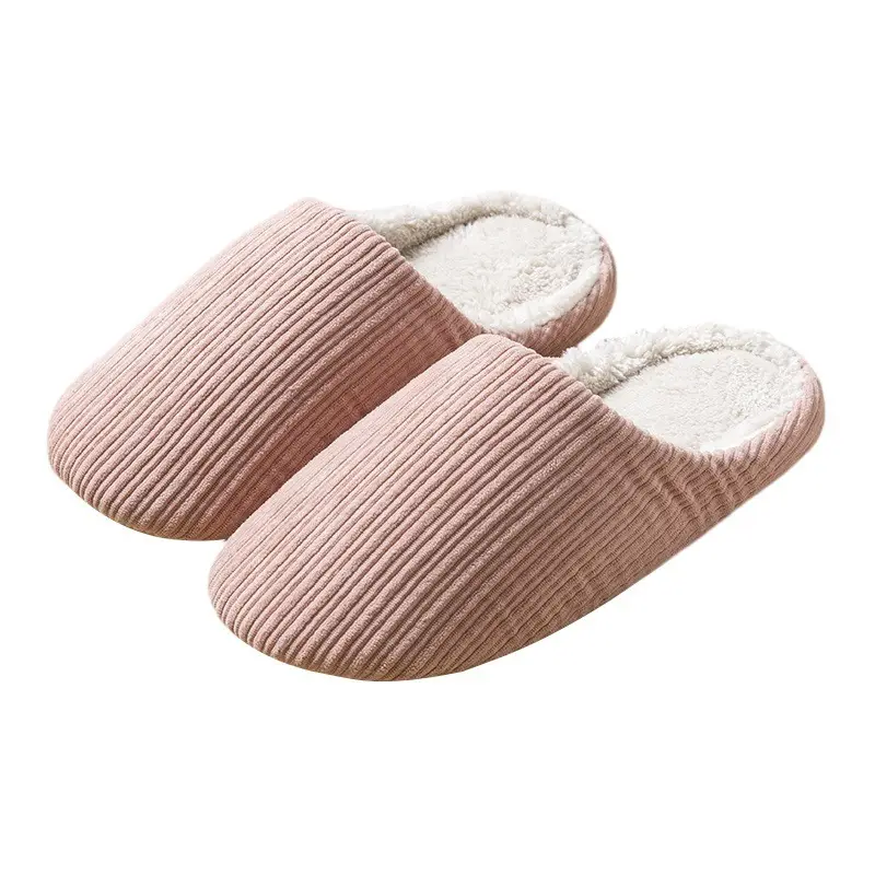 Japanese-Style Cotton Slippers Brown Large - Image 2