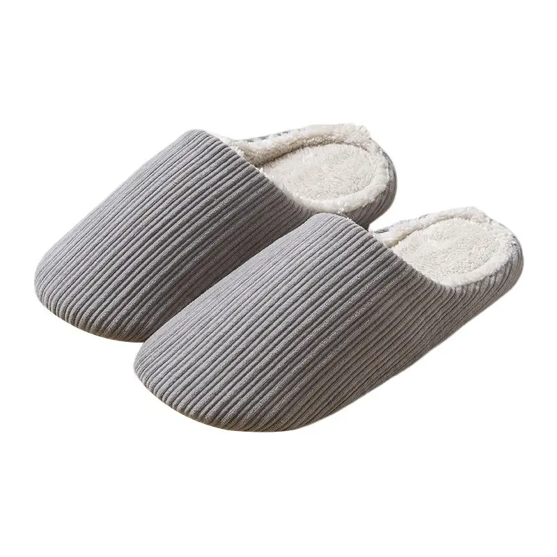 Japanese-Style Cotton Slippers Brown Large - Image 3