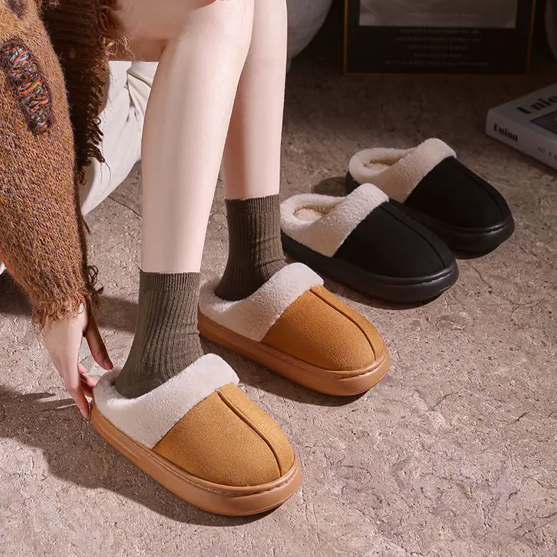 Winter Cotton Slippers Warm Indoor Outdoor Men Women