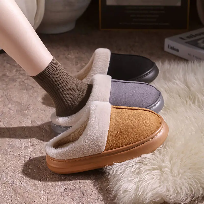 Winter Cotton Slippers Warm Indoor Outdoor Men Women