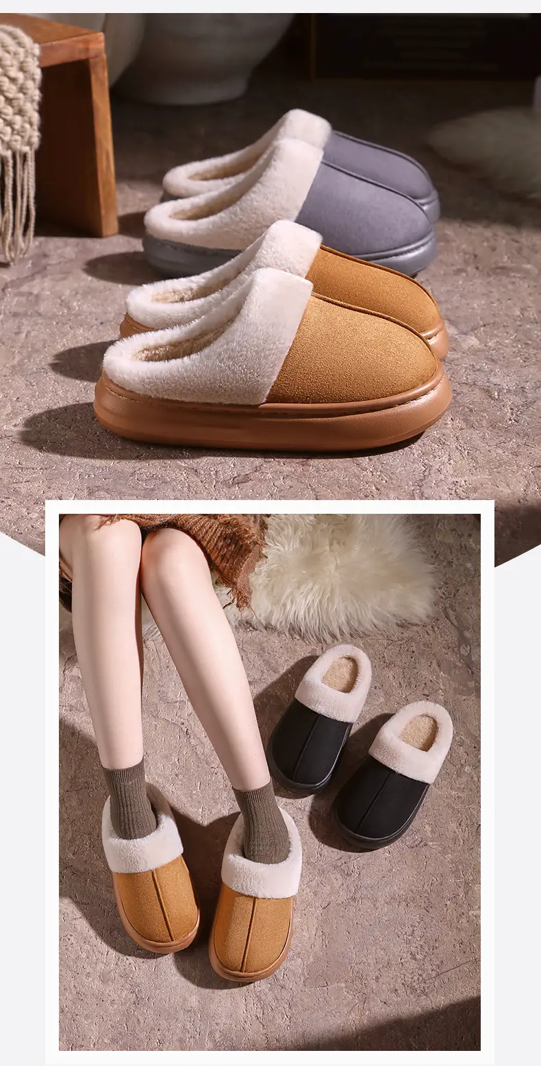 Winter Cotton Slippers Warm Indoor Outdoor Men Women — feature 8