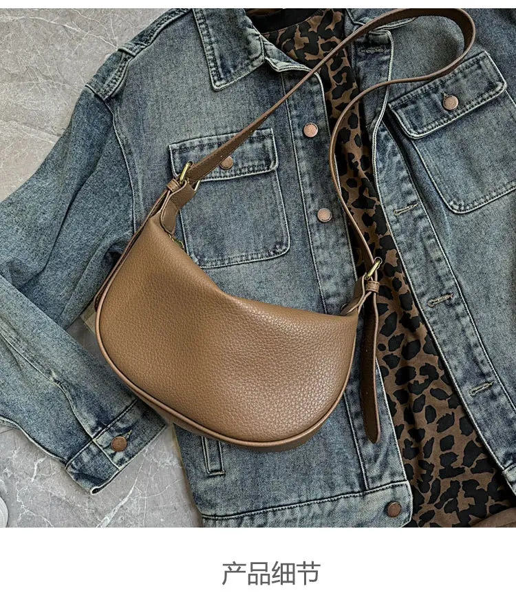 Women's Ins Korean Style Shoulder Crossbody Bag Soft Leather — feature 5