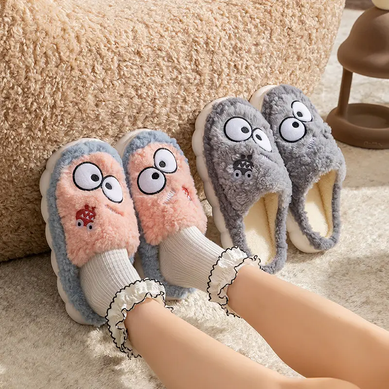 2025 Women Winter Soft Plush Slippers with Cat Eyes - Image 6