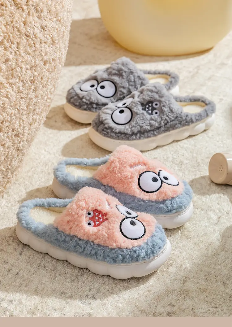 2025 Women Winter Soft Plush Slippers with Cat Eyes — feature 3