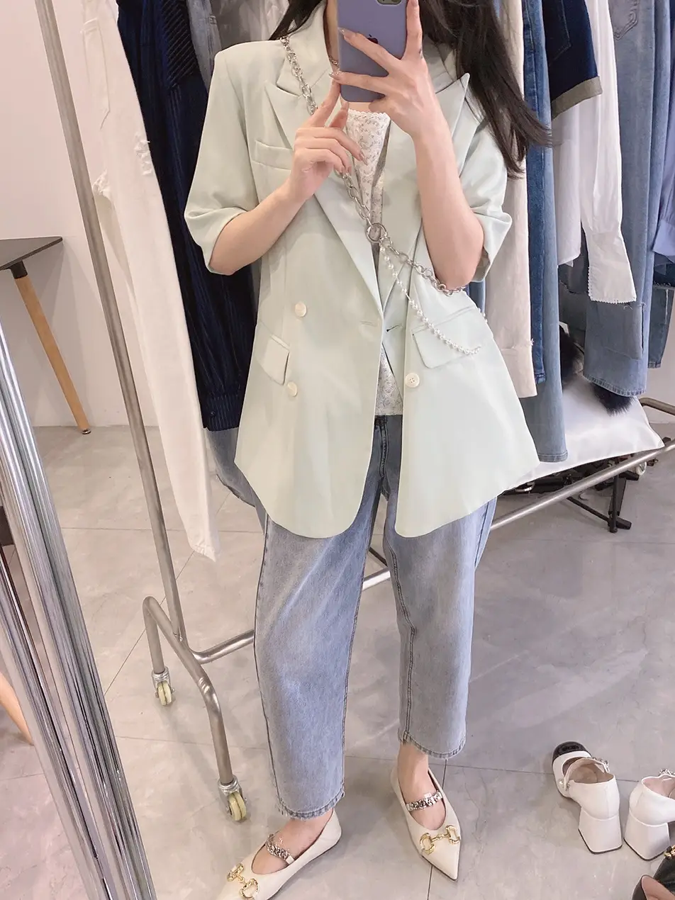 Korean Style Light Color Women's Thin Jeans with Belt — feature 16