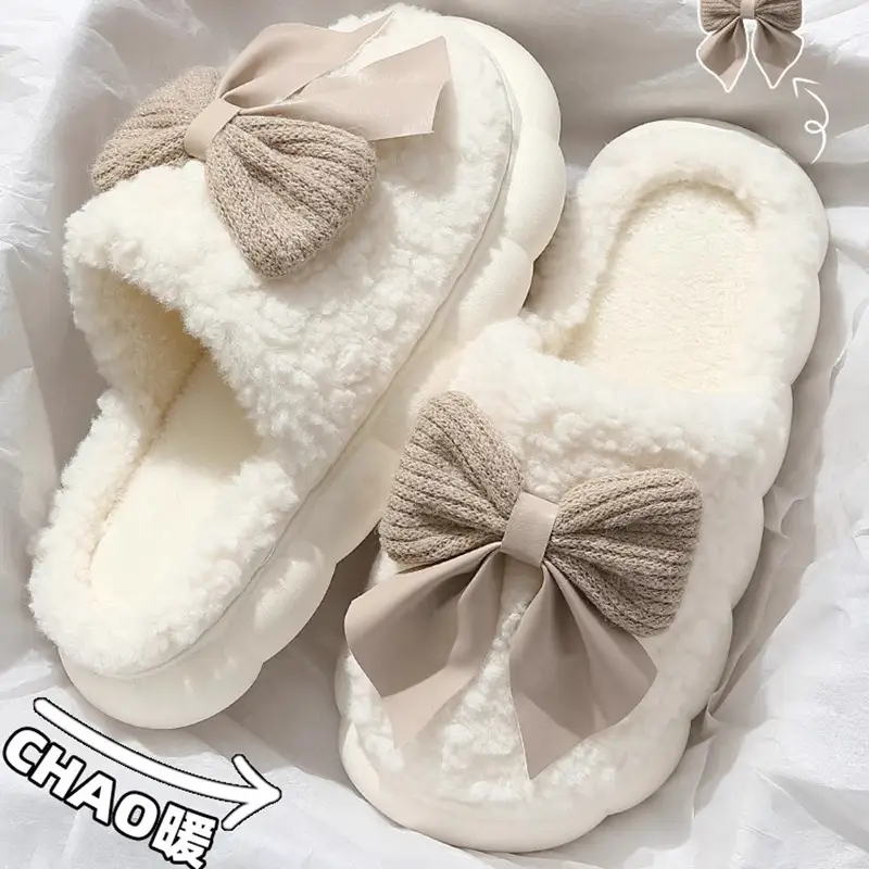 Women Warm Butterfly Cotton Slippers Winter Indoor - Image 42