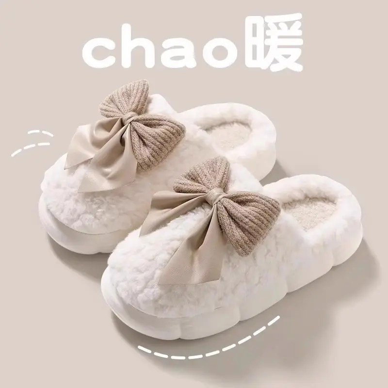 Women Warm Butterfly Cotton Slippers Winter Indoor - Image 43